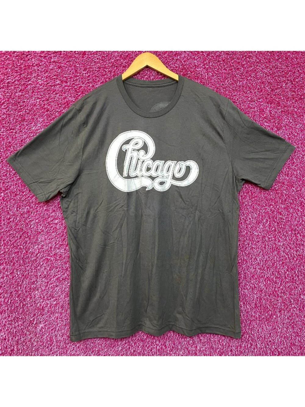 Chicago Spell-out Band Logo Soft Jazz Rock Band Tee 2X